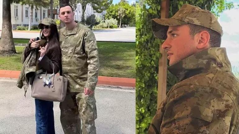 Asker oldu Sibel Canın oğlu Emir Aksüte bakın Melisa Uraldan kardeşine ziyaret